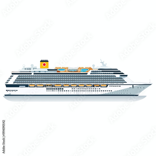 Luxury Cruise Ship at Sea