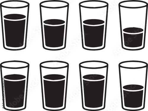 Abstract Black and White Illustration of Wavy Bacon Strips