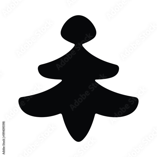 Simple black silhouette of a meditating person in lotus position