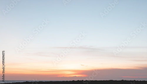 美しい水平線と夕日、風景
Beautiful Horizon and Sunset Landscape
