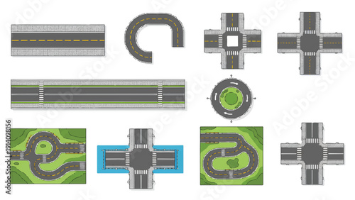 Comprehensive road intersection planning and construction layouts showcasing various urban highway junction designs and infrastructure concepts for modern cities today.