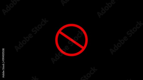 18 plus text icon sign animation. 18 + sign warning symbol animation on black screen.overly 18 year
