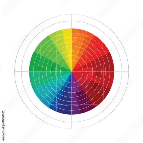Vibrant Circular Color Wheel for Creative Design and Art Projects