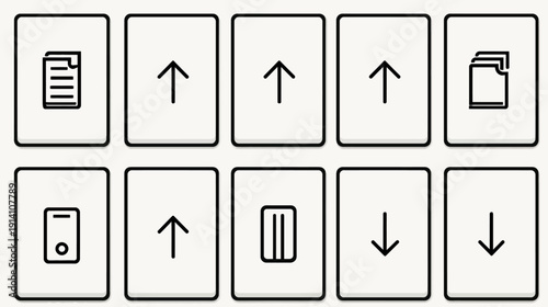 Modern user interface icons set for digital app development, web design, and software navigation commands
