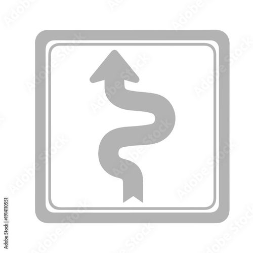 Curvy Road Ahead Icon
