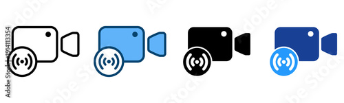 Record Icon Multiple Style Vector Collection   