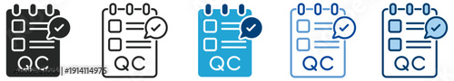 Quality control icon set multi style icon set collection vector illustration
