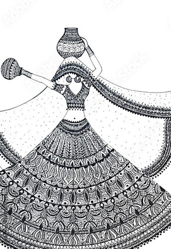 Ancient Greek goddess styled woman with elegant vintage dress beside a retro telephone in a classic black vintage art style