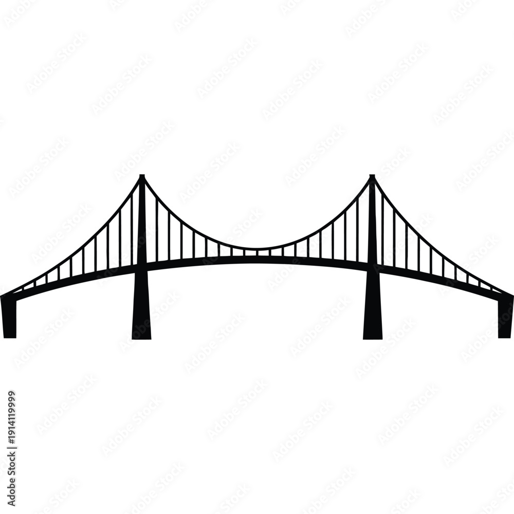 Fototapeta premium golden gate bridge vector