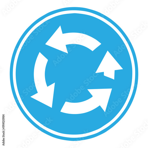 Free Download Roundabout Traffic Sign - GFXLoad