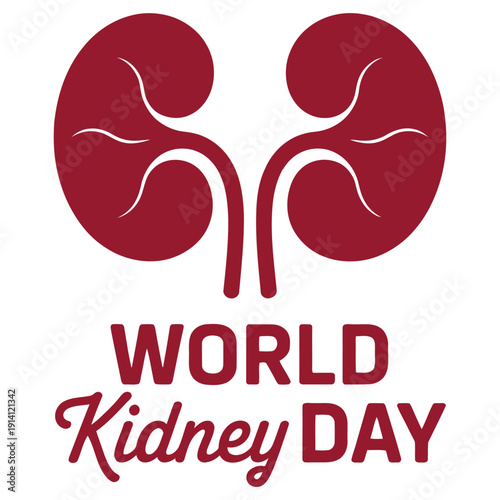 world kidney day illustration with human kidney anatomy icon and healthcare awareness campaign concept design
