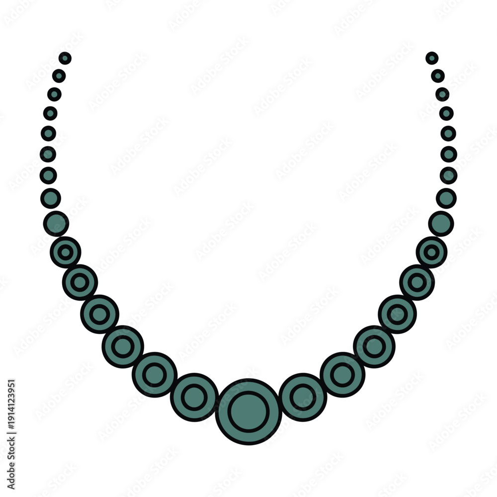 Obraz premium pearl necklace isolated on white