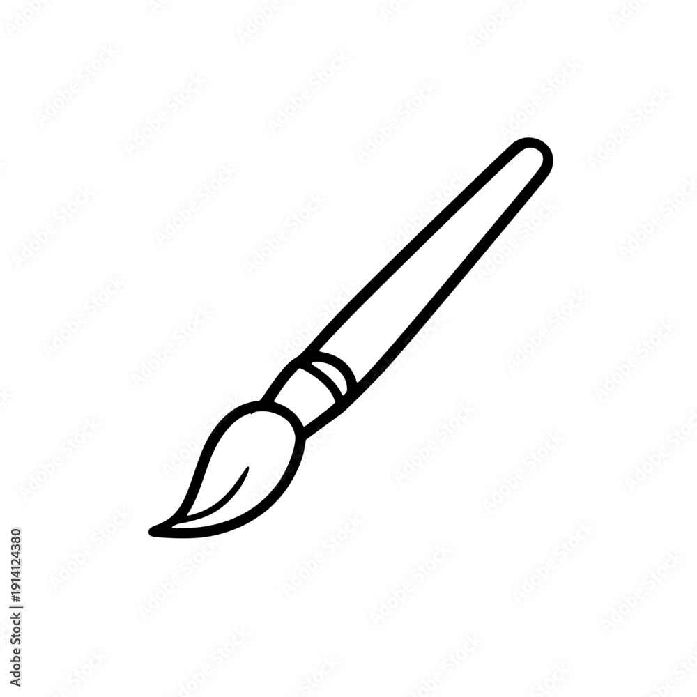 Fototapeta premium Paint Brush Icon silhouette