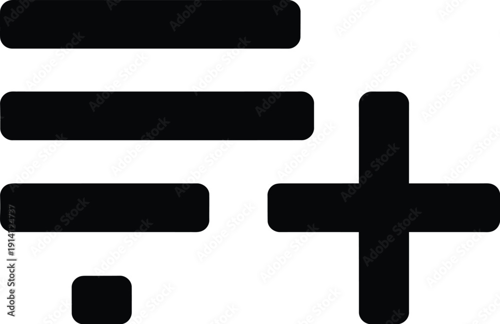 Obraz premium playlist add icon