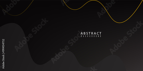 Black and grey Premium background with luxury polygonal pattern and gold triangle lines. Low poly gradient shapes luxury gold lines vector. poster, banners