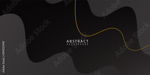 Black and grey Premium background with luxury polygonal pattern and gold triangle lines. Low poly gradient shapes luxury gold lines vector. vector