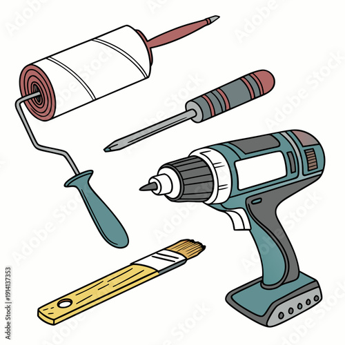 Painting and electrical tools painting tools drill