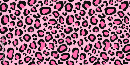 Pink Leopard print luxury Seamless Pattern