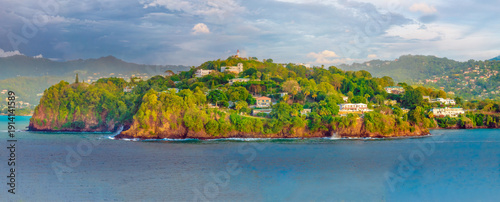 Tableau sur toile Scenic view of the harbor of Castries, Saint Lucia