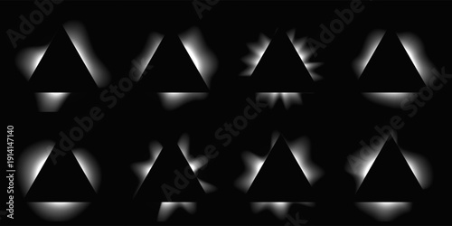 Set of triangle illuminate light frames