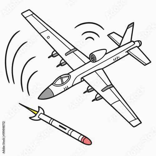 Unmanned military aircraft launching missile unmanned aerial vehicle