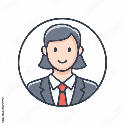 A professional woman in a suit, representing business and corporate identity, with a friendly expression