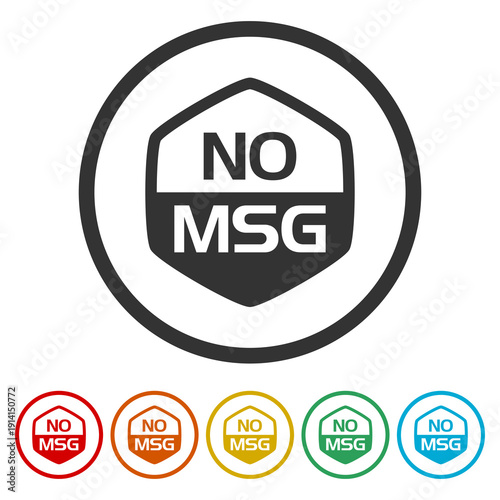 No MSG icon. Set icons in color circle buttons