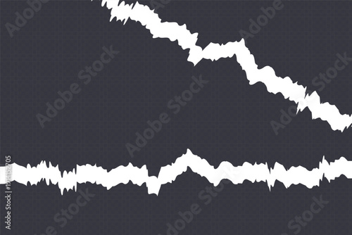 Realistic Torn White Paper Texture with Ripped Edges on Transparent Background