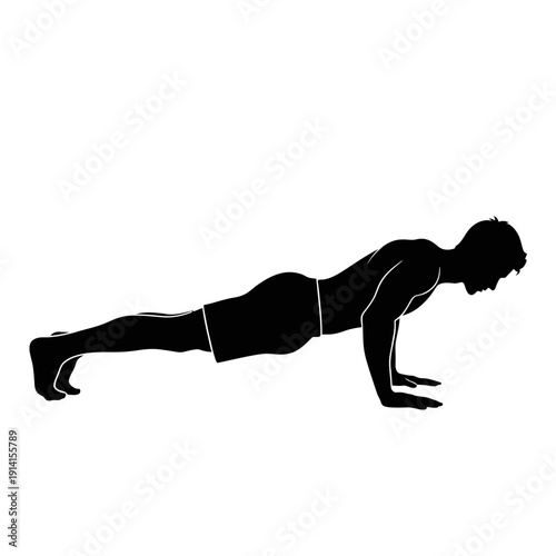 Pull Up Exercise Vector Silhouette