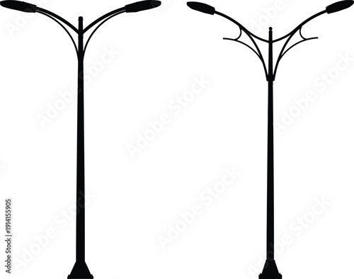 A comparison of two different street lamp designs
