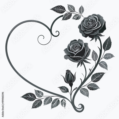 Floral background with vintage roses 