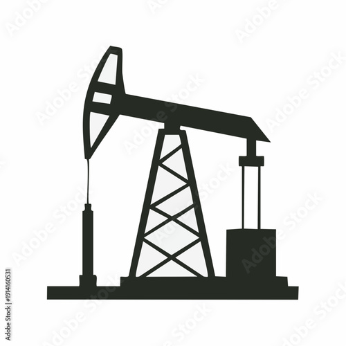 Oil Pump Jack Operating in Onshore Oil Field