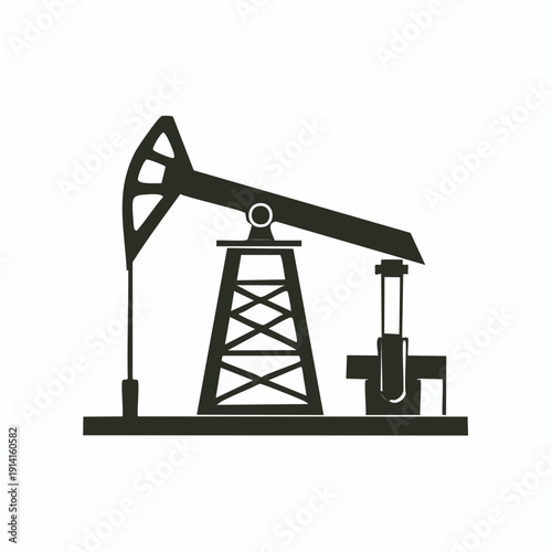 Oil Pump Jack Operating in Onshore Oil Field