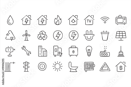 Appliance and infrastructure thin icons for apps