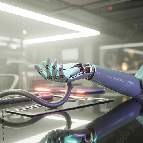 Wallpaper Mural Advanced Motion Capture Data Glove for Virtual Reality Tracking and Futuristic Cybernetic Robotic Hand Gesture Control Tech Torontodigital.ca