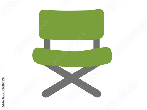 green camping chair