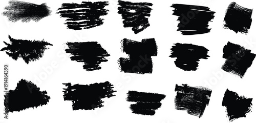 set of black and white hand drawn design .