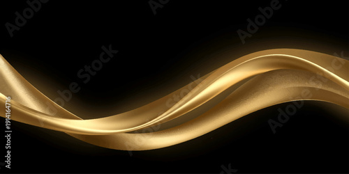 Abstract golden wave design with dynamic light lines and blue energy flow creates a dark textured backdrop for a modern art wallpaper