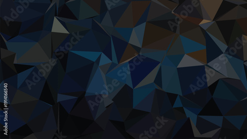 Abstract blue geometric background featuring a mosaic pattern of triangular polygon shapes and crystal textures for a modern digital wallpaper design