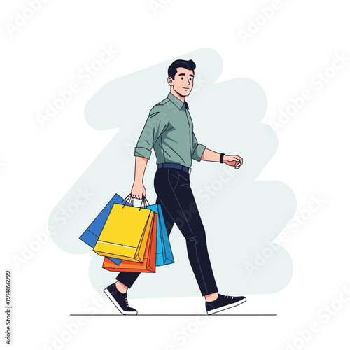 Man with Shopping Bags