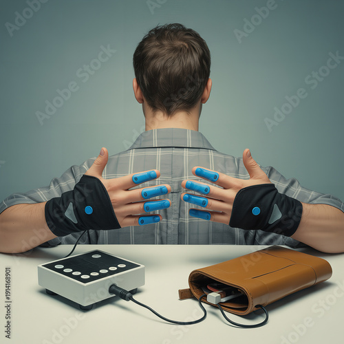 Wallpaper Mural Advanced Smart Data Glove for Motion Capture Virtual Reality Tracking Cybernetic Robotic Hand and Gesture Control Sensors Torontodigital.ca