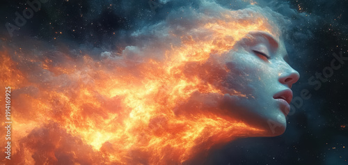 Wallpaper Mural exploding mind concept art, inner world, dreams, emotions, imagination and creative mind Torontodigital.ca