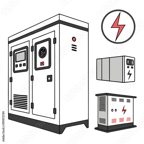 Generators and electrical equipment with lightning bolt symbols