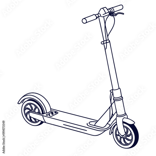 Electric scooter with handlebars and wheels transportation 1