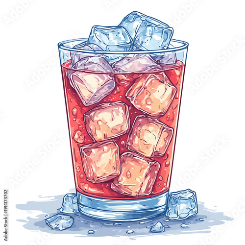 Soda Drink with Ice Very Cool