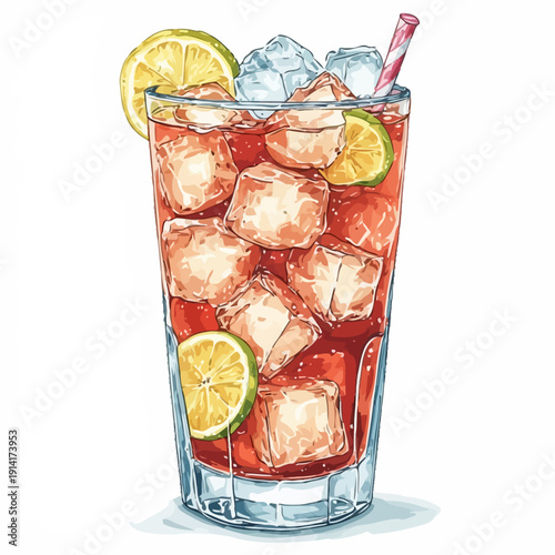 Soda Drink with Ice Very Cool