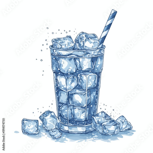 Soda Drink with Ice Very Cool