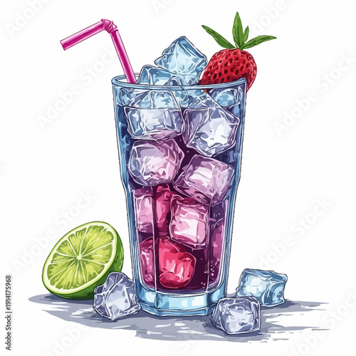 Soda Drink with Ice Very Cool