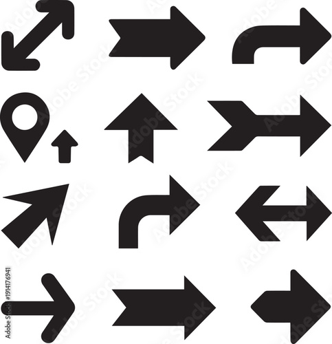 Different Arrows Shilhouette design