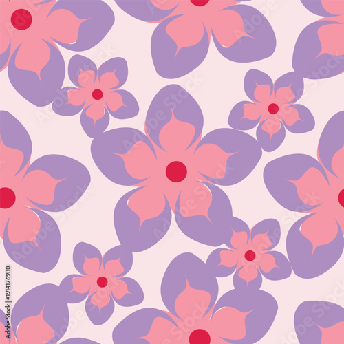 Wallpaper Mural seamless floral pattern Torontodigital.ca